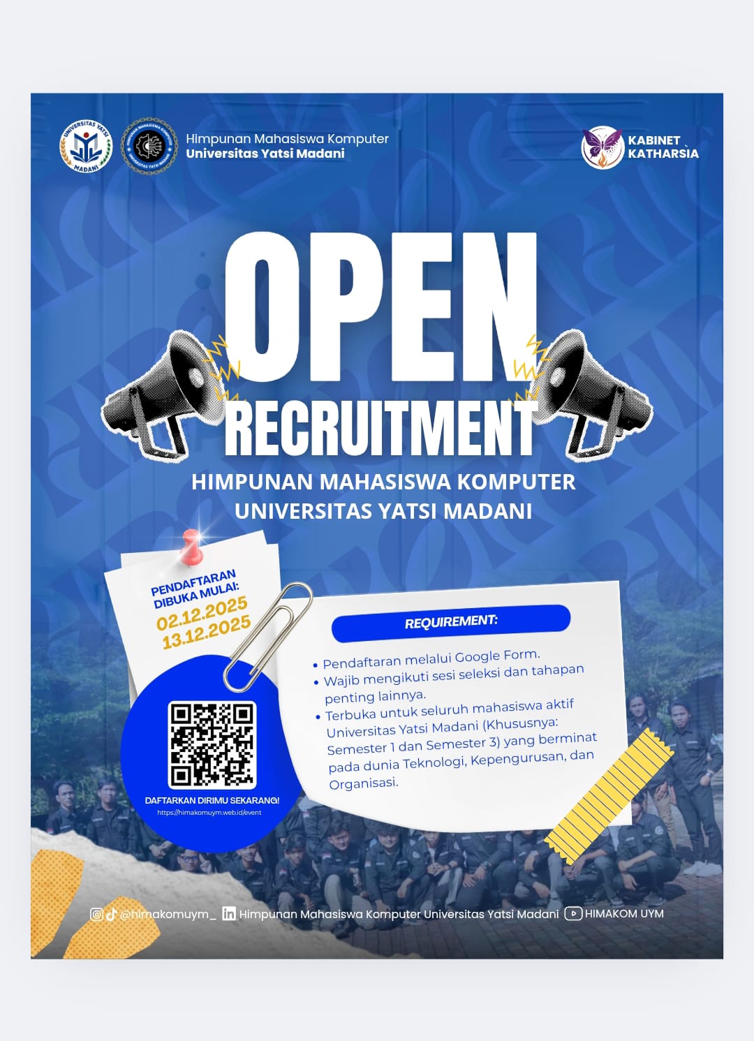 Rekrutmen Anggota Baru Himpunan Mahasiswa Komputer (HIMAKOM) Universitas Yatsi Madani